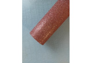 Глиттерный фоамиран 2 мм  20*30 см цв. персиковый, цена за лист